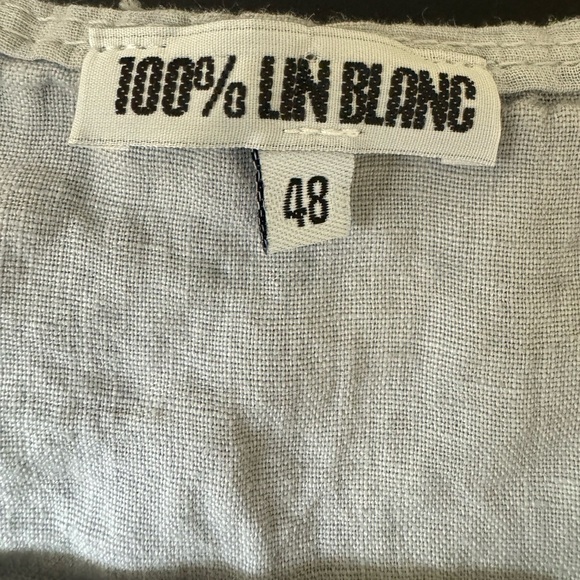 100% Lin Blanc Linen Sleeveless Dress and Cropped topper Lagenlook size 16 - Picture 8 of 9